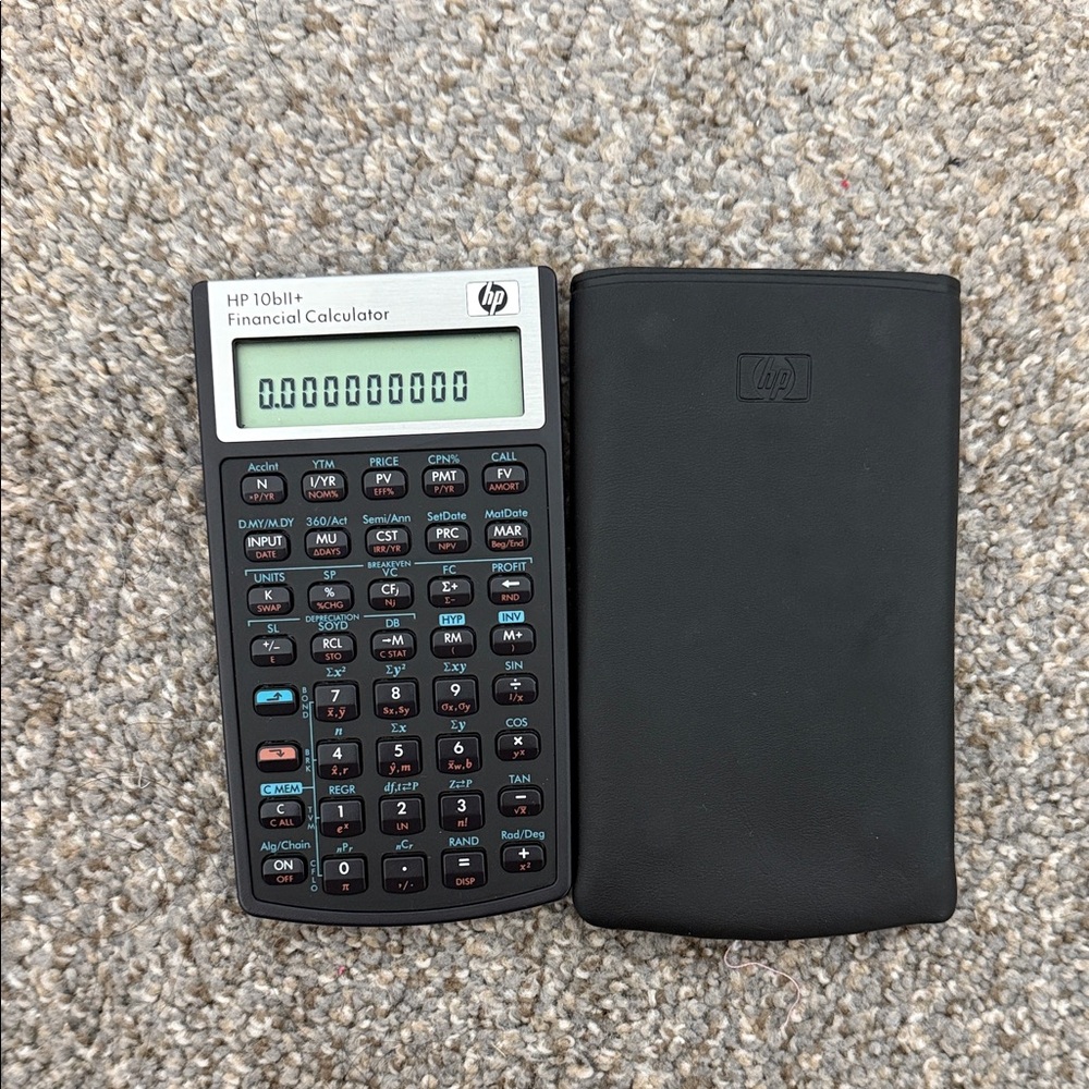 HP 10bII+ Financial Calculator - Black and Silver